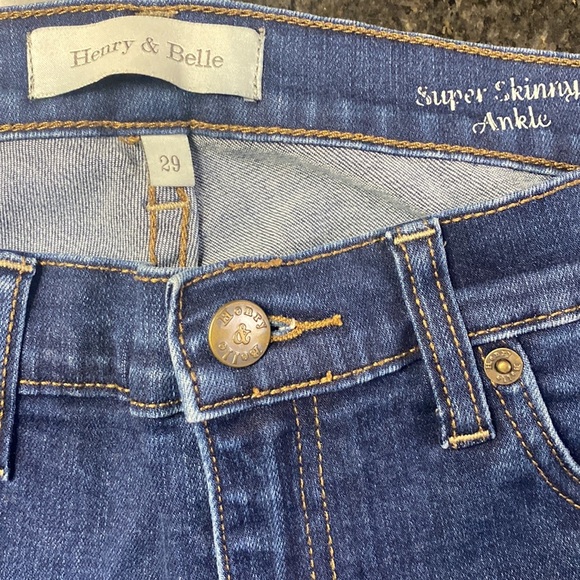 Henry & Belle super skinny ankle jeans with zipper detail at ankles size 29 - Picture 8 of 10